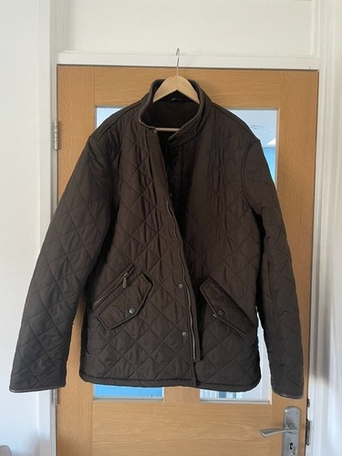Barbour brown quilted mens'