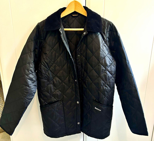 Barbour black quilted jacket - black,